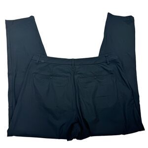 Lululemon Chino Pants Mens 38 Black Mid Rise Zipper Pockets Straight Flat Front